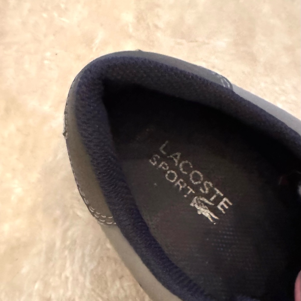 Lacoste Mens canvas Shoes Gray Tennis shoes Sz 12 preppy - Picture 4 of 9